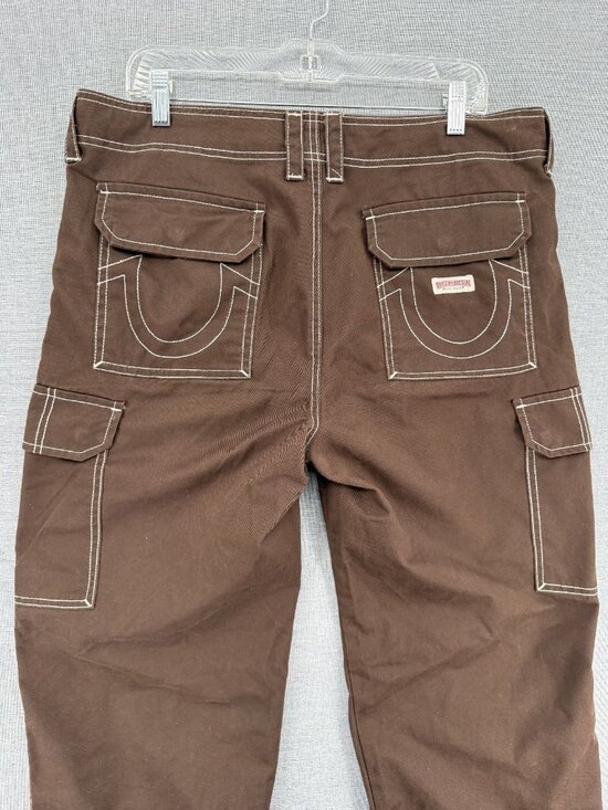 True Religion Other - True Religion Military SN Cargo Pants Mens 32x30 Brown Flap Pockets Workwear